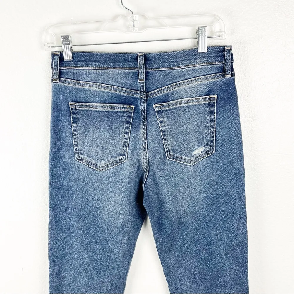 FREE PEOPLE WE THE FREE Ripped Distressed Grunge High Rise Jeans, Size 27 - Image 8