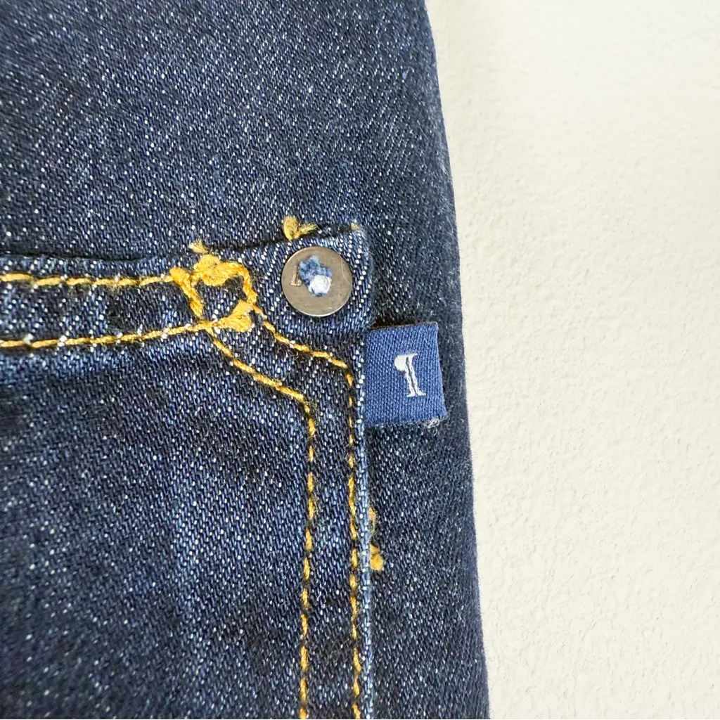 Anthropologie‎ Pilcro The Split Straight Jean High Rise Dark Wash Size 29 - Image 12