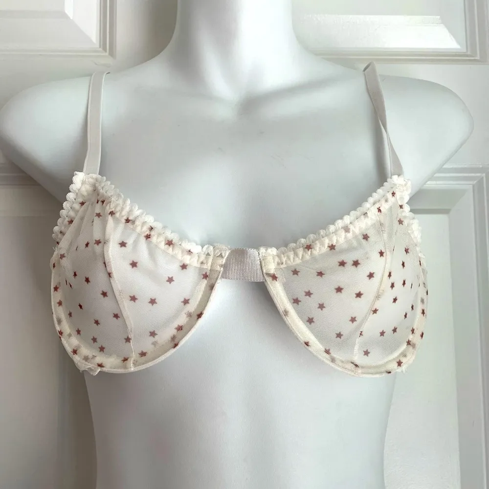 Shein Stars Ivory Mesh Underwire Bra Medium NWOT - Image 4