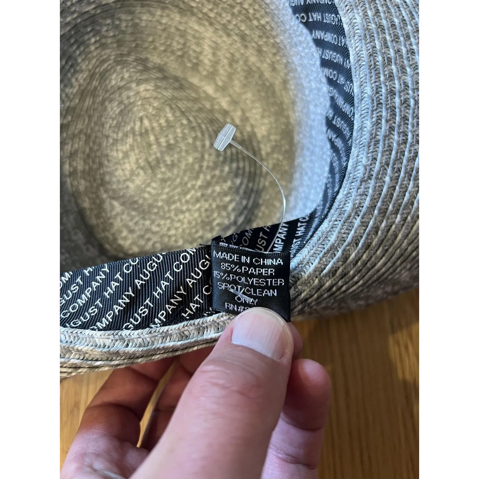 August Hat Company Hat Fedora Womens Medium Wide Brim Straw Summer Sun NEW - Image 6