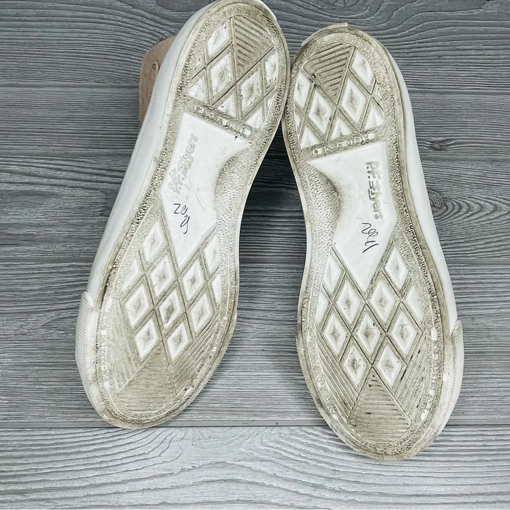 PF Flyers blush all American hi top suede sneaker W9 M 7.5 flat tennis shoes Tan Size 9 - Image 11