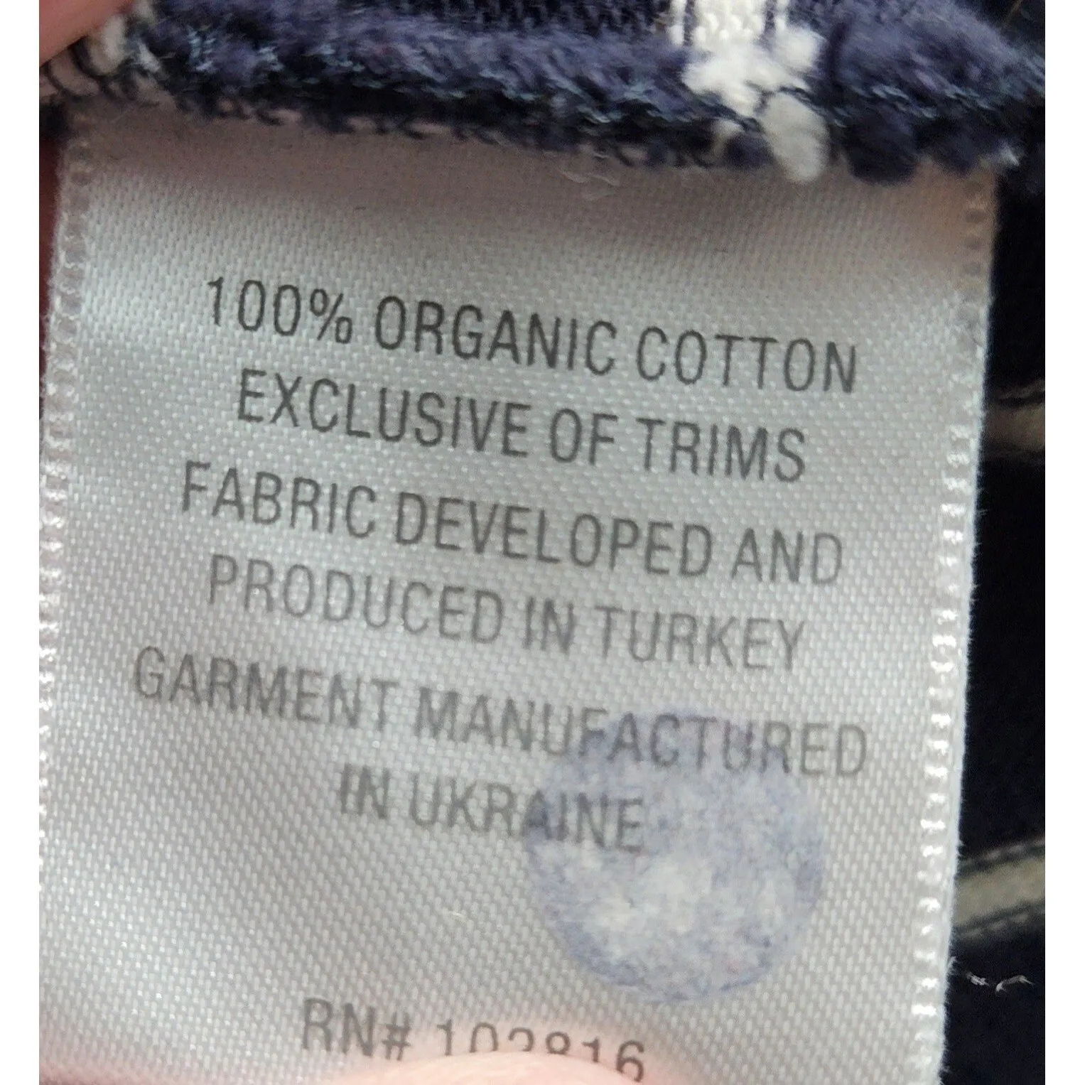 Garnet Hill  Striped Pullover Top‎ Organic Cotton Long Sleeve Navy White M - Image 4