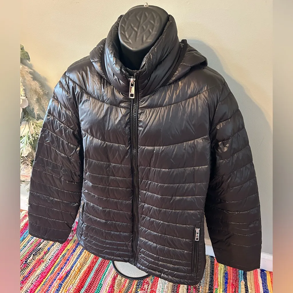 NEW Calvin Klein Men's Hooded Puffer Jacket Winter Ski Snow Coat Black XXL - Image 2