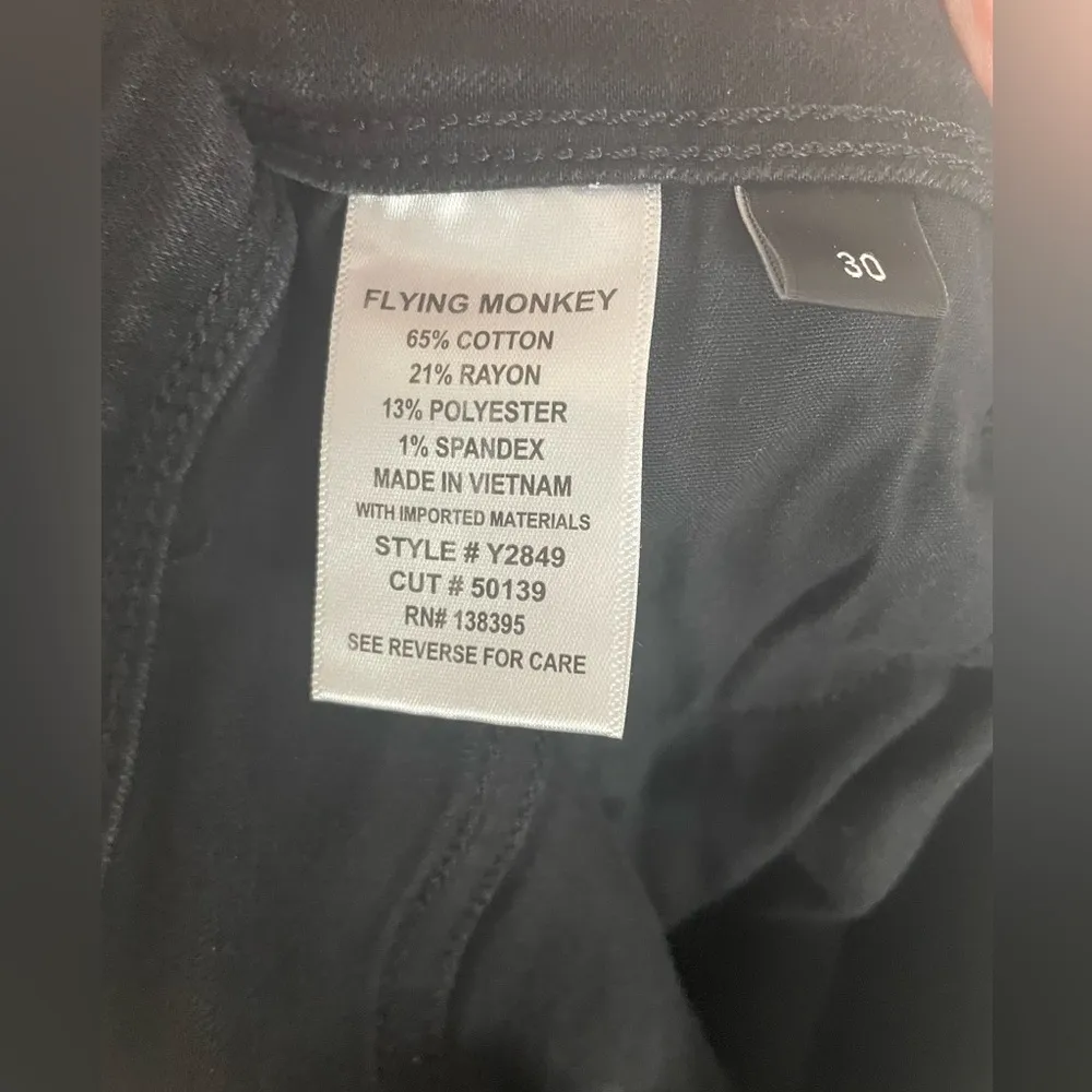 Flying Monkey Black Cropped high raise ankle Jeans size 30 - Image 5