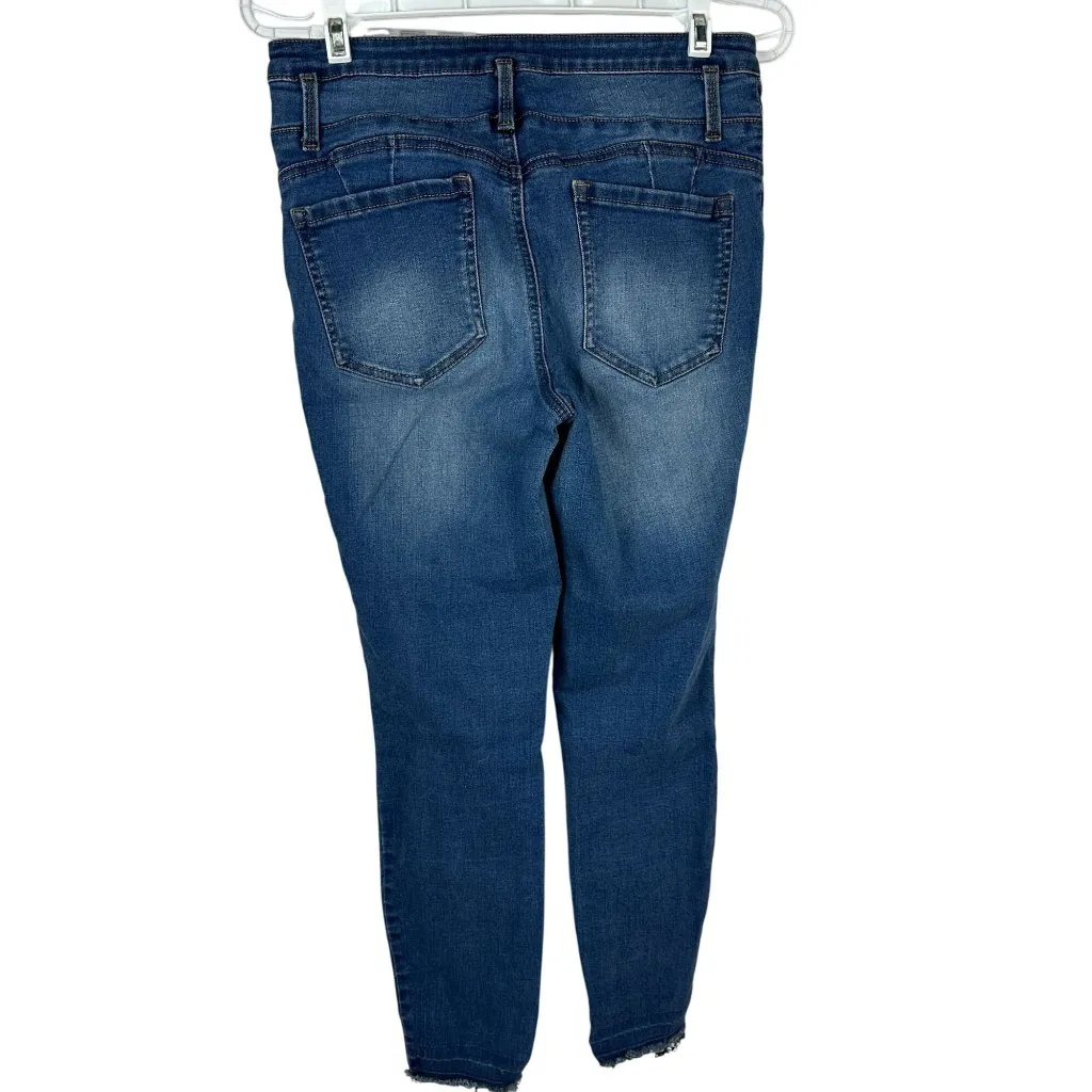 No Boundaries High Rise Sculpting Skinny Jeans Size 11 Blue Denim - Image 7