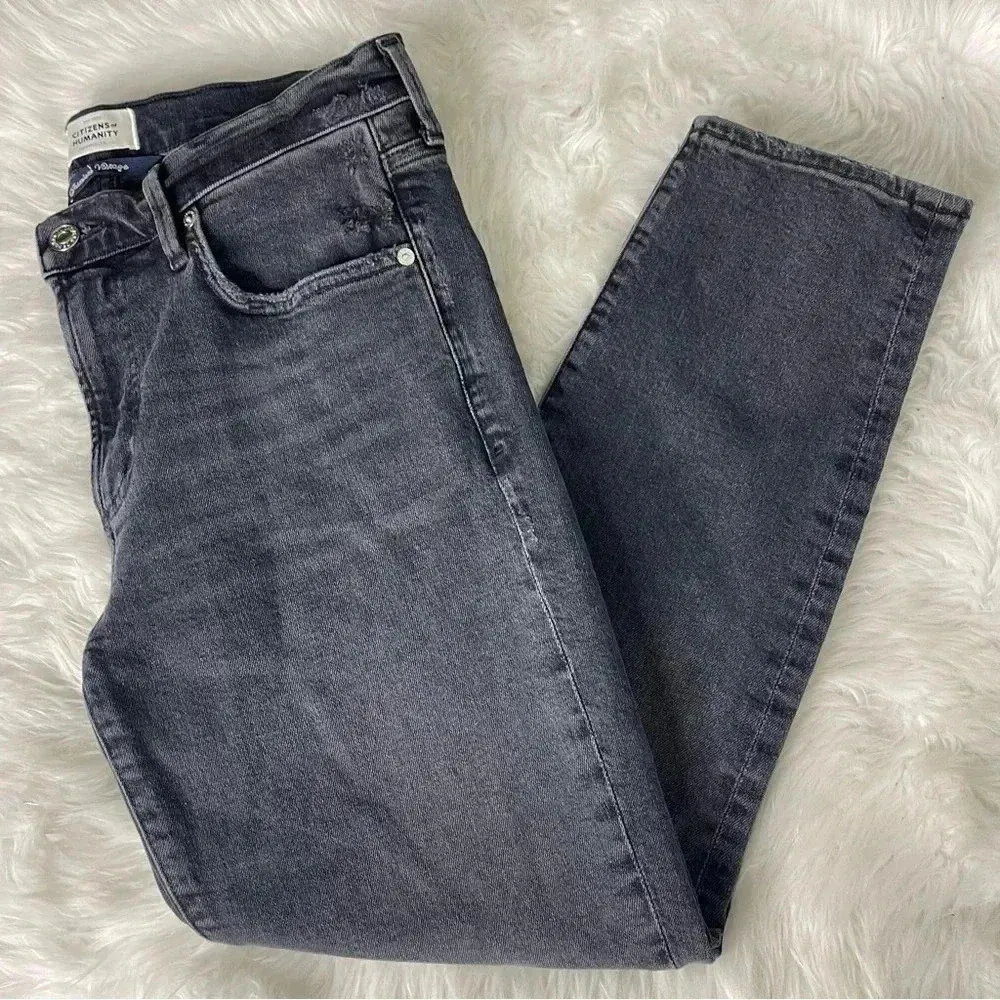 Citizens of Humanity Ella Gray Slim Crop Wash Jeans Denim Size 28 - Image 6