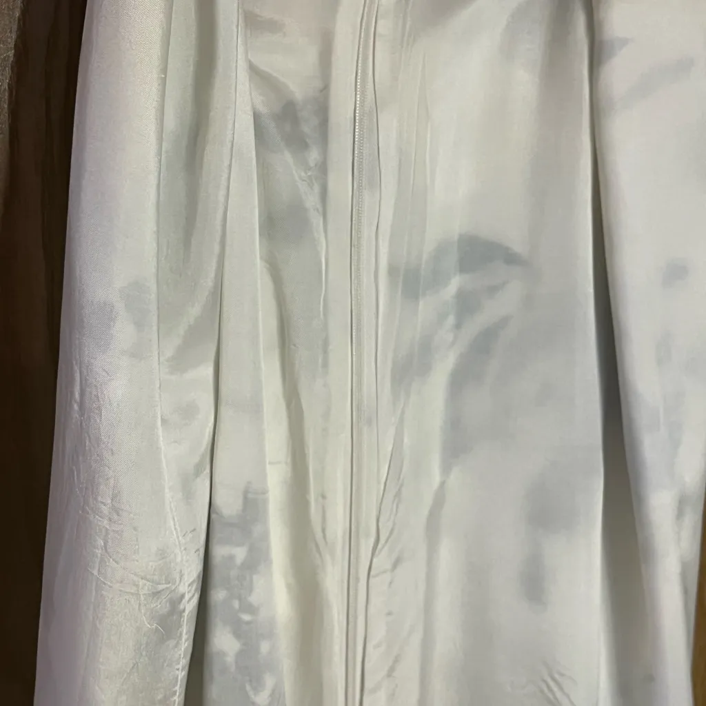 August Max Cream Sheath Linen Maxi Dress Resort Wear White Size XS - Image 5