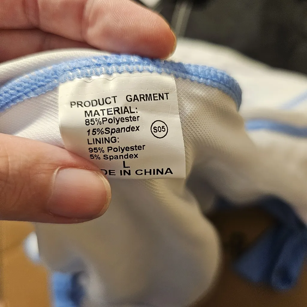 Blue Floral Tummy Control Swimsuit Full Coverage Daisy Floral Animal Print NWOT Size L - Image 3