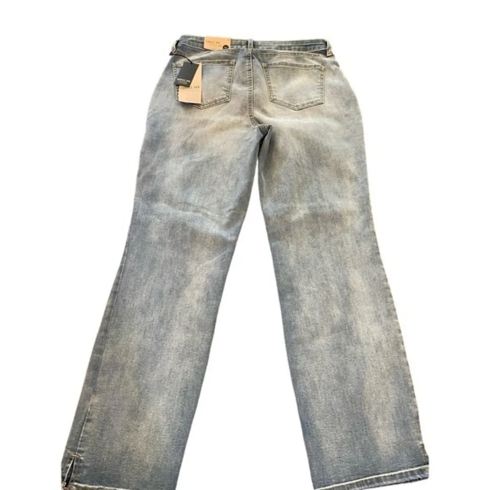 NYDJ NWT Curves 360ā Slim Straight Ankle Jeans w/ Side Slits Light Wash Size 8 - Image 14