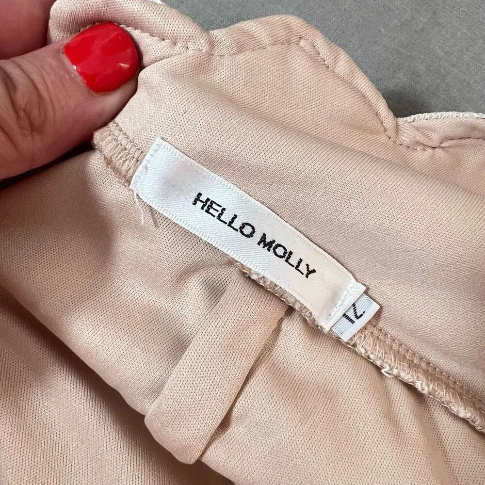 Hello Molly Cream Lace Halter Open Back Bodycon Mini Dress Size 12 - Image 7