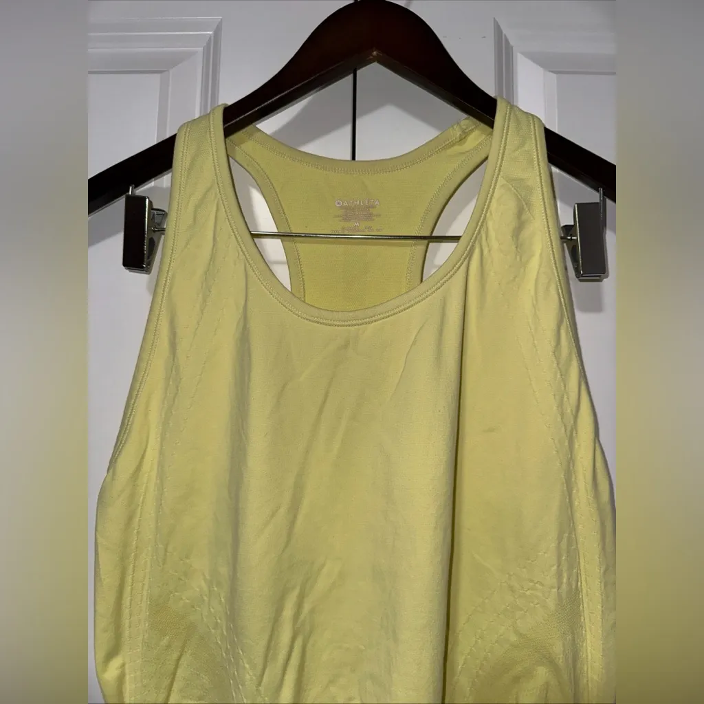 Athleta Speedlight Racerback Workout Tank Top M Yellow - Image 2