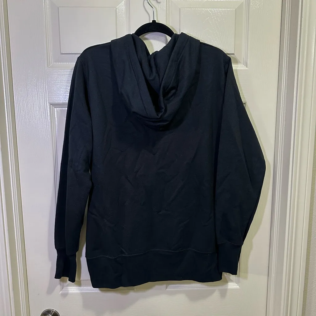 Harley Davidson Full Zip Up Hooded Sweatshirt Size XL Ladies Black Biker Moto - Image 4