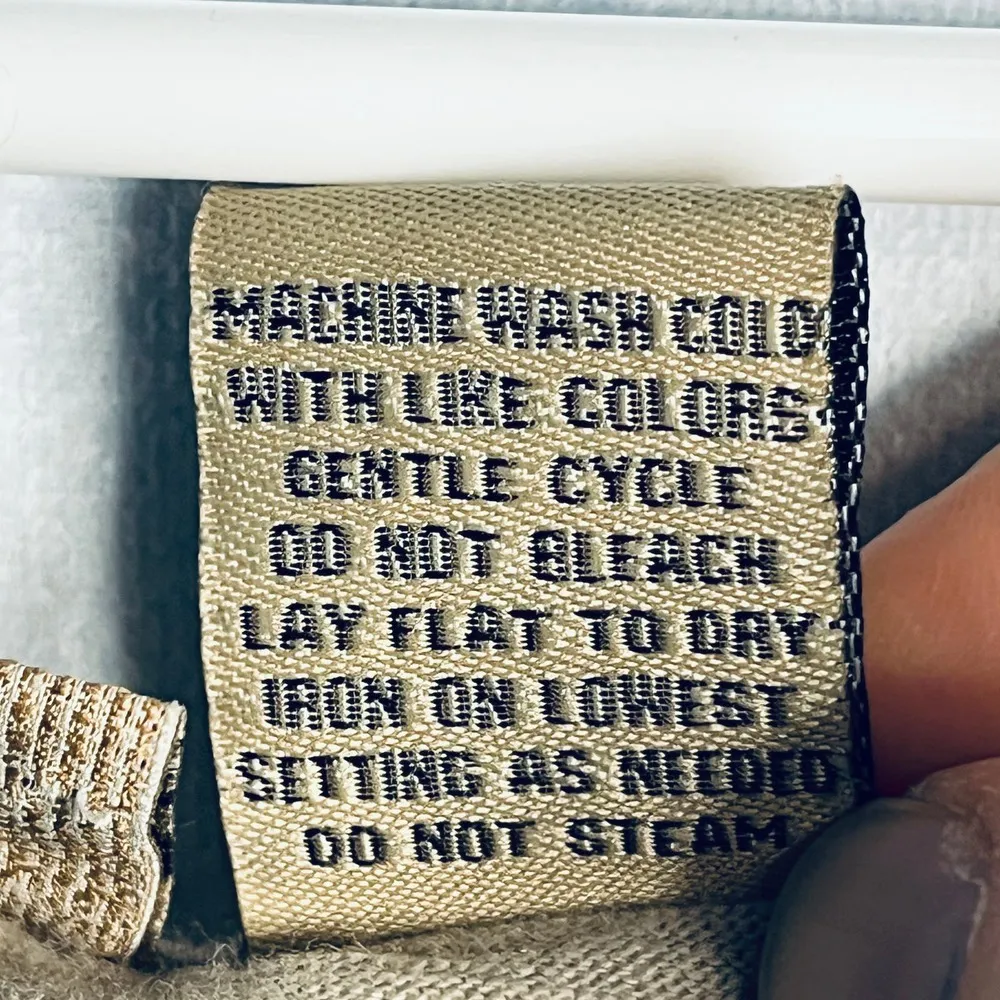 Daytrip Khaki Square Neck Long Sleeve Shirt M - Image 6