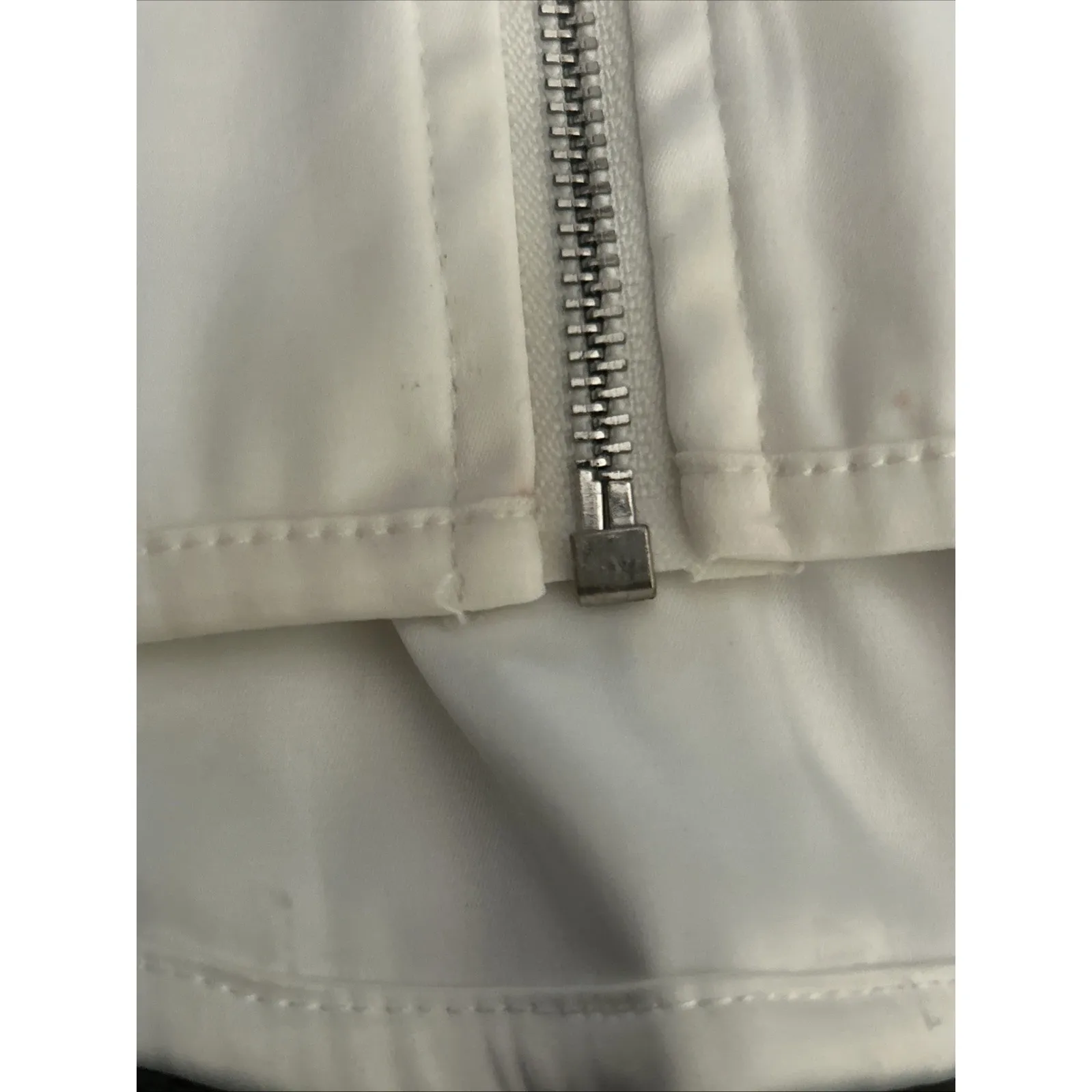 MADRAG‎ White Corset Bustier Crop Top Women's Zip Size S Front Clubwear Festival - Image 6