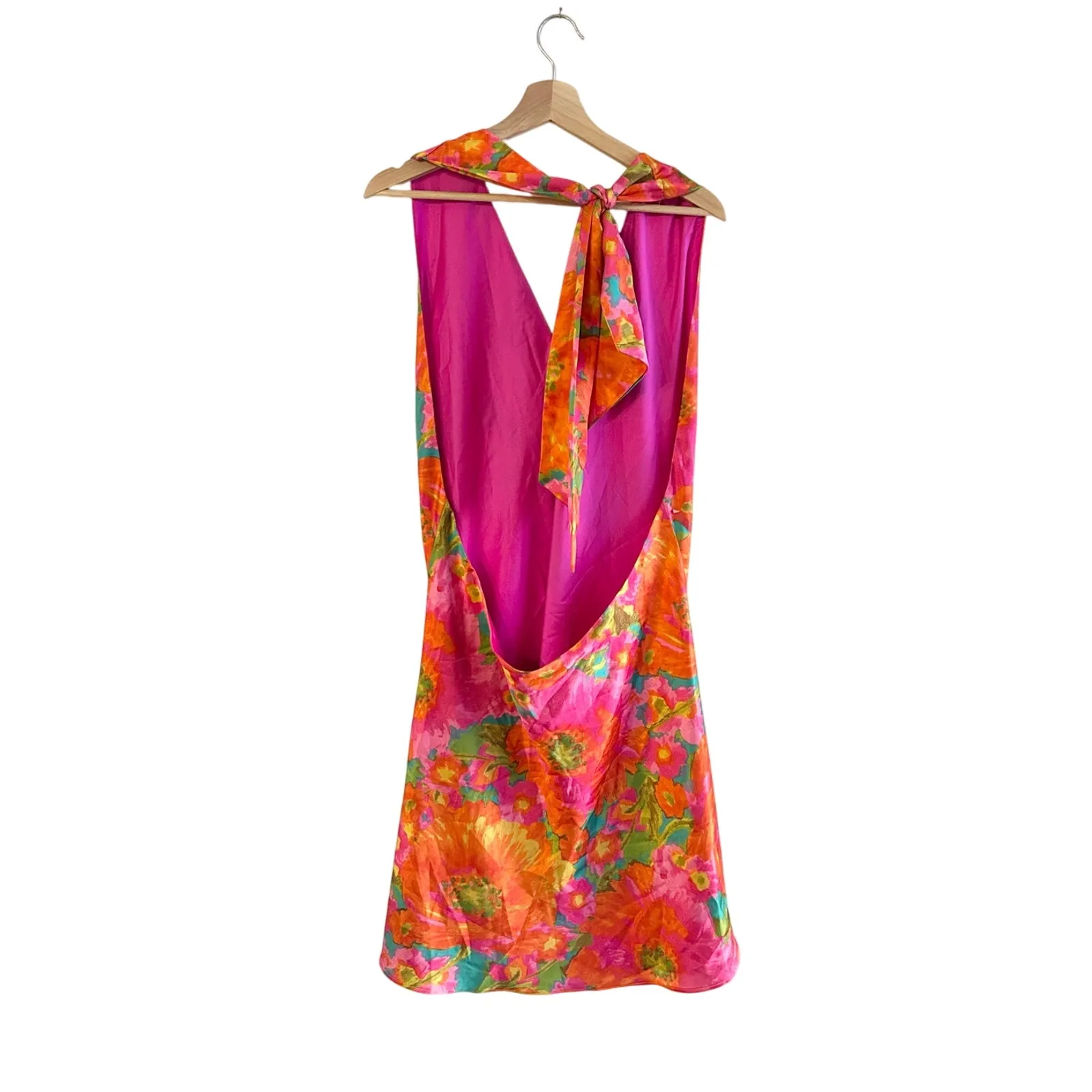 Show Me Your Mumu Jasmine Tie Floral Mini Dress in Miss Malibu XL - Image 7