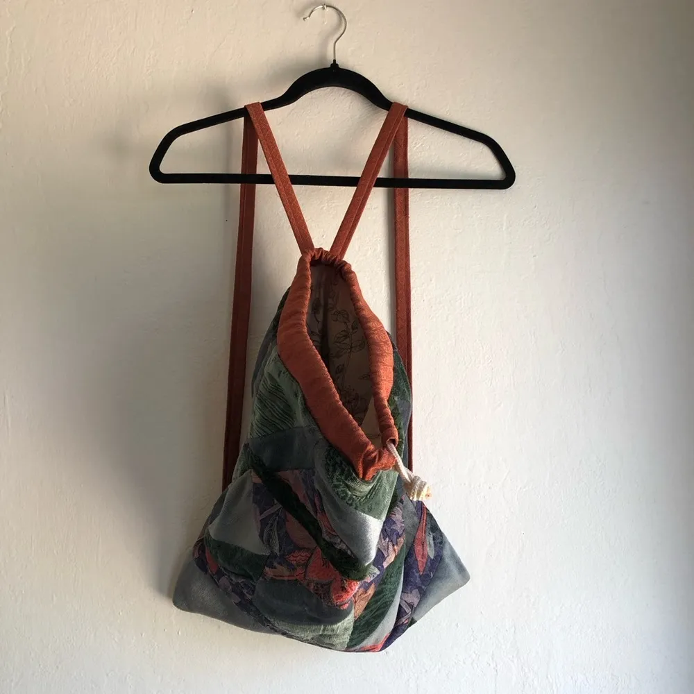 Patchwork boho backpack made in Ireland cottagecore prariecore hippie - Image 5