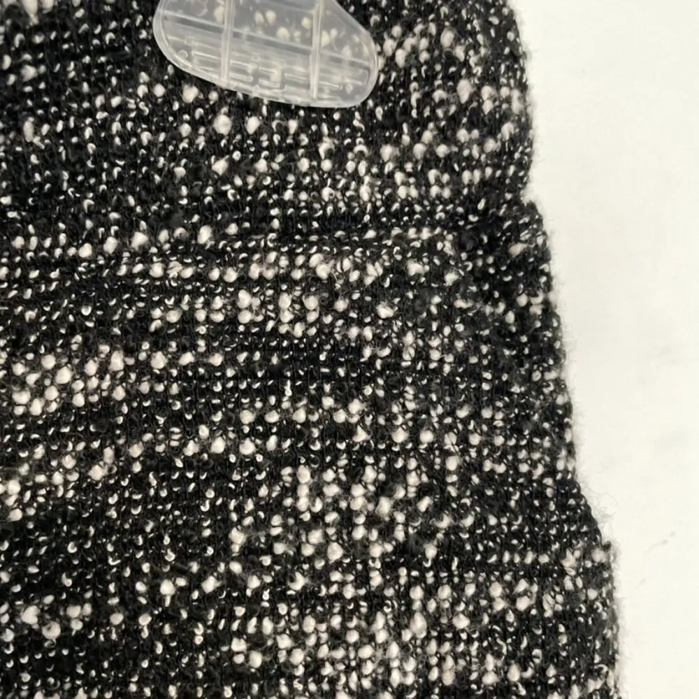 ANN TAYLOR LOFT Petites Boucle Pocket Drawstring Skirt Black White PETITE Small - Image 8