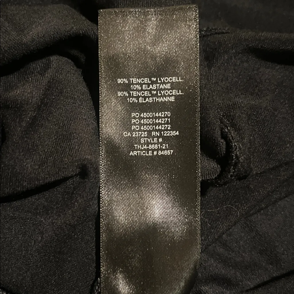 Aritizia Wilfred Market Midi Dress Sleeveless A-Line Relux Jersey Black Small - Image 9