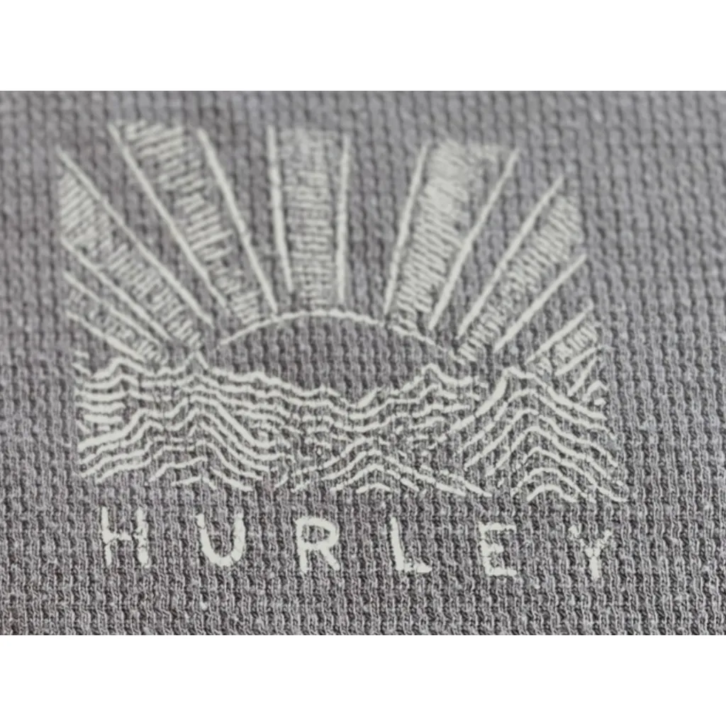 Hurley Desert Weaver Long Sleeve Waffle Knit Top Size Medium Y2K Inspired Skater - Image 3