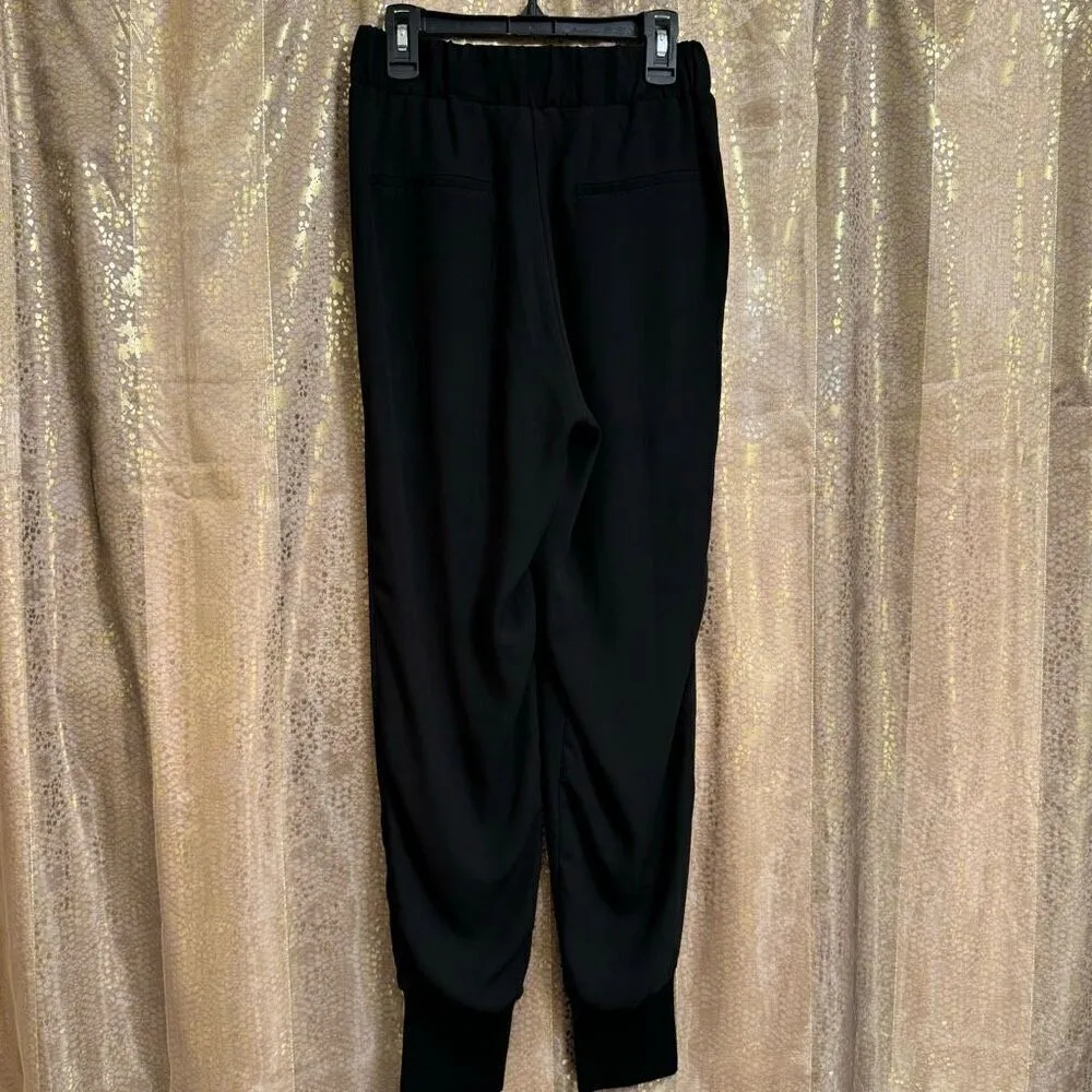 Aritzia Babaton Black Dress Work Pants Tailored Pull On Joggers XXS - Image 2