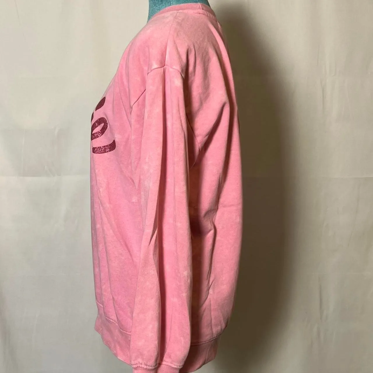 Women's Pink Barbie Sweatshirt size small barbiecore - Image 2