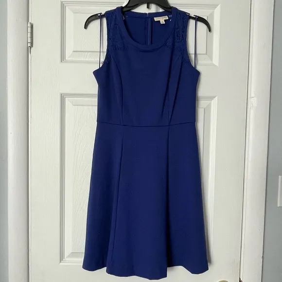 Maison Jules Royal Blue Lace Detail Dress - Size S - Image 11