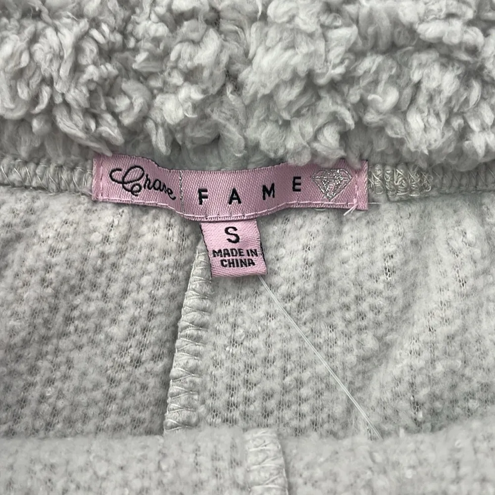 Crave Fame- Super Fluffy Grey Lounge Cloud Pants - Image 4