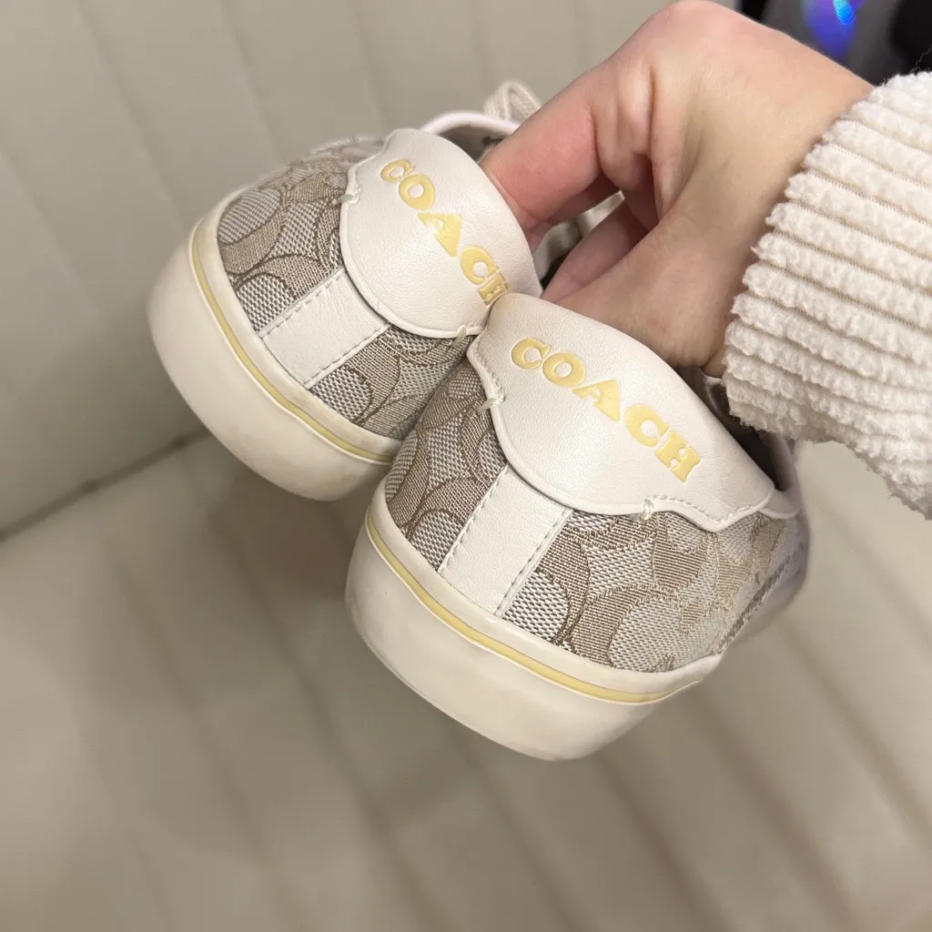 Coach Women's Citysole Skate sneakers Size 9B taupe tan lace up - Image 8