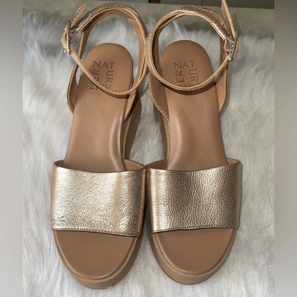 Naturalizer Gold Sandals with Ankle Strap

Like new, single use - Image 8