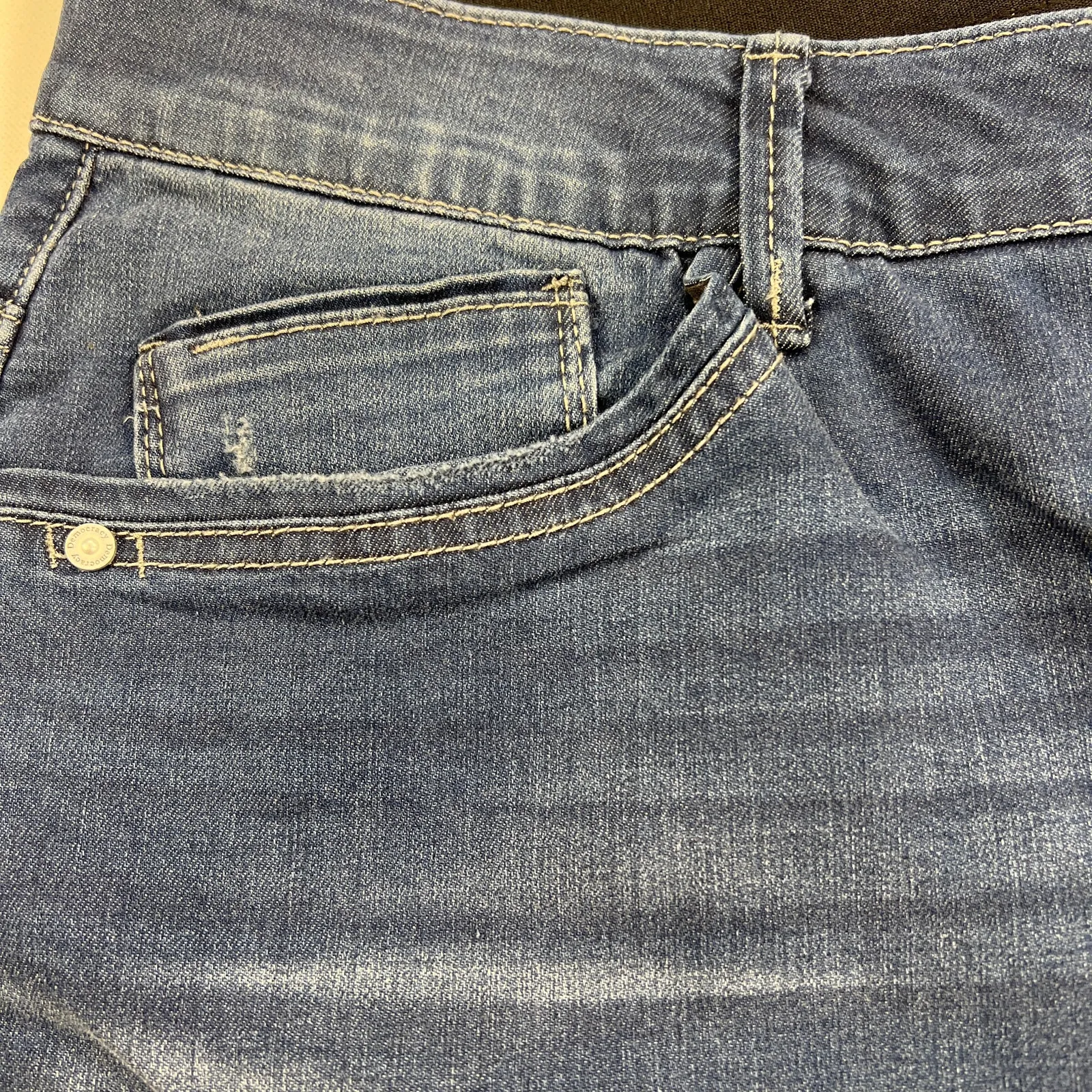 Democracy High Rise Dark Wash Tummy Control Ankle Jeans Stretch Denim Size 20W - Image 7