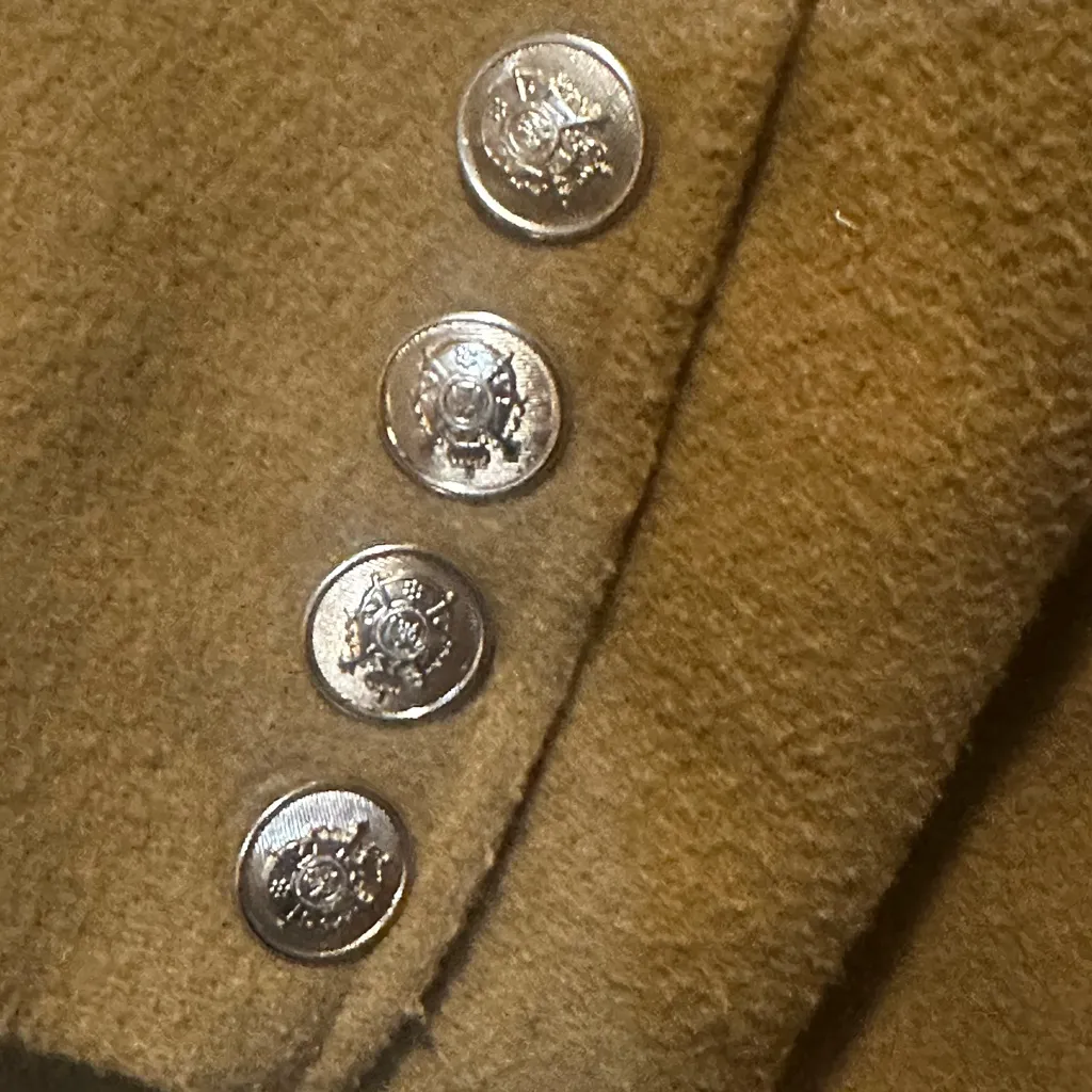 7 for All Mankind peacoat trench coat longline coat Caramel color size m - Image 5