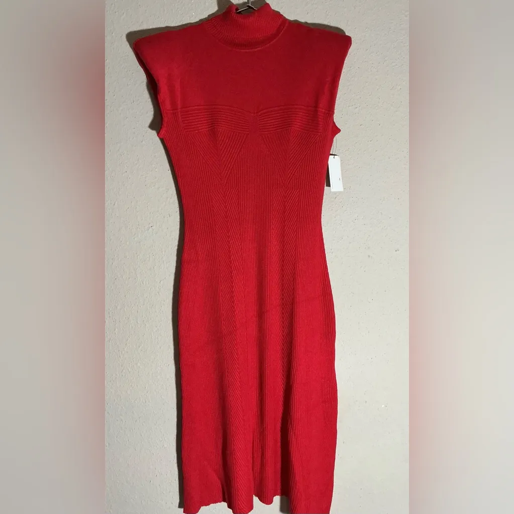 Dee Ocleppo Chic Red Midi Dress - Image 6