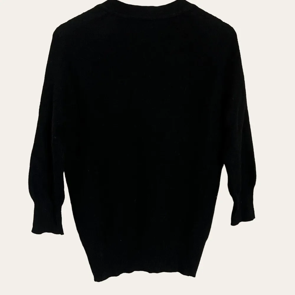 Alexander Wang Tricot Black Cashmere Cardigan Sweater Size S - Image 4