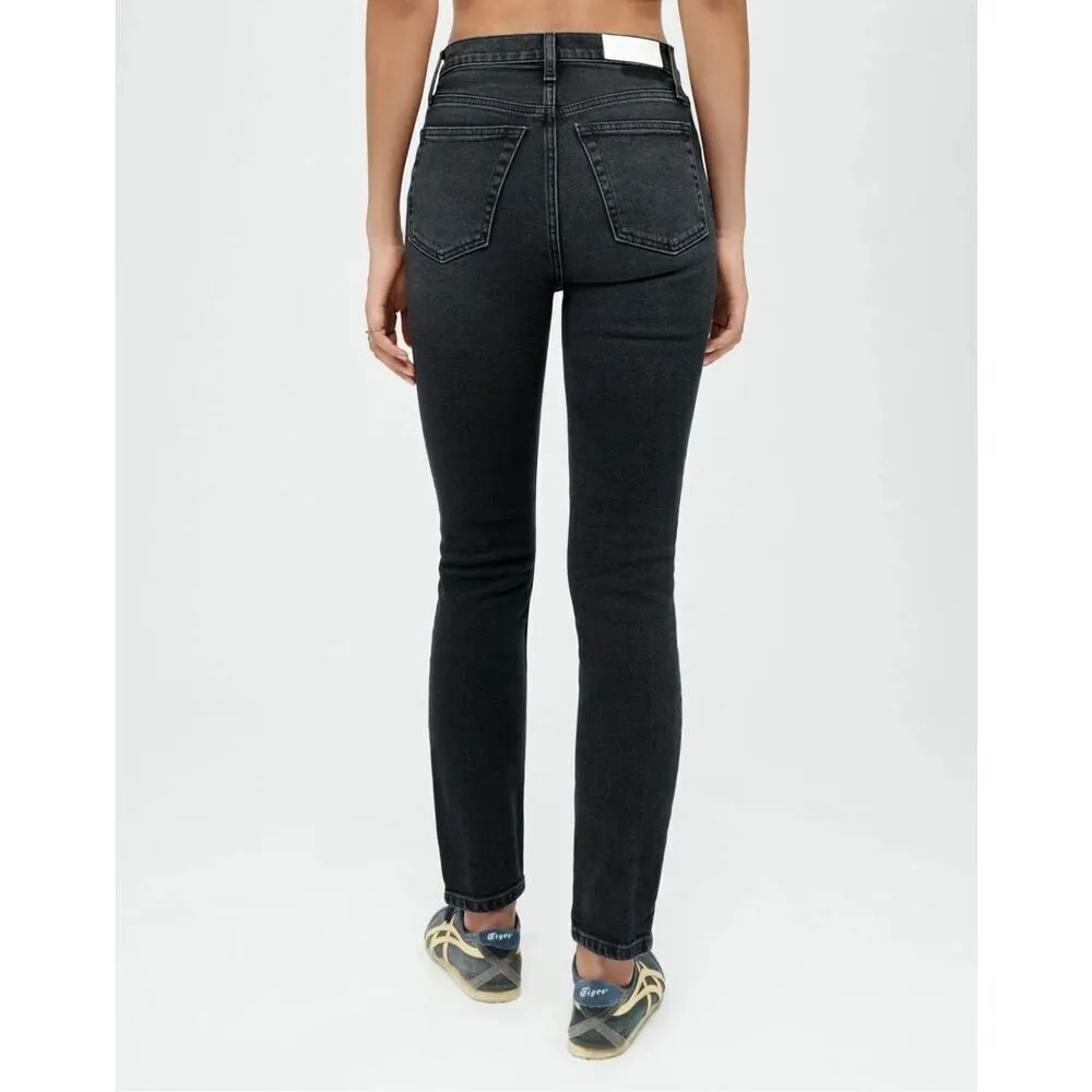 Re/DONE NWT 90s High Rise Ankle Crop in Washed Noir Size 30 - Image 2