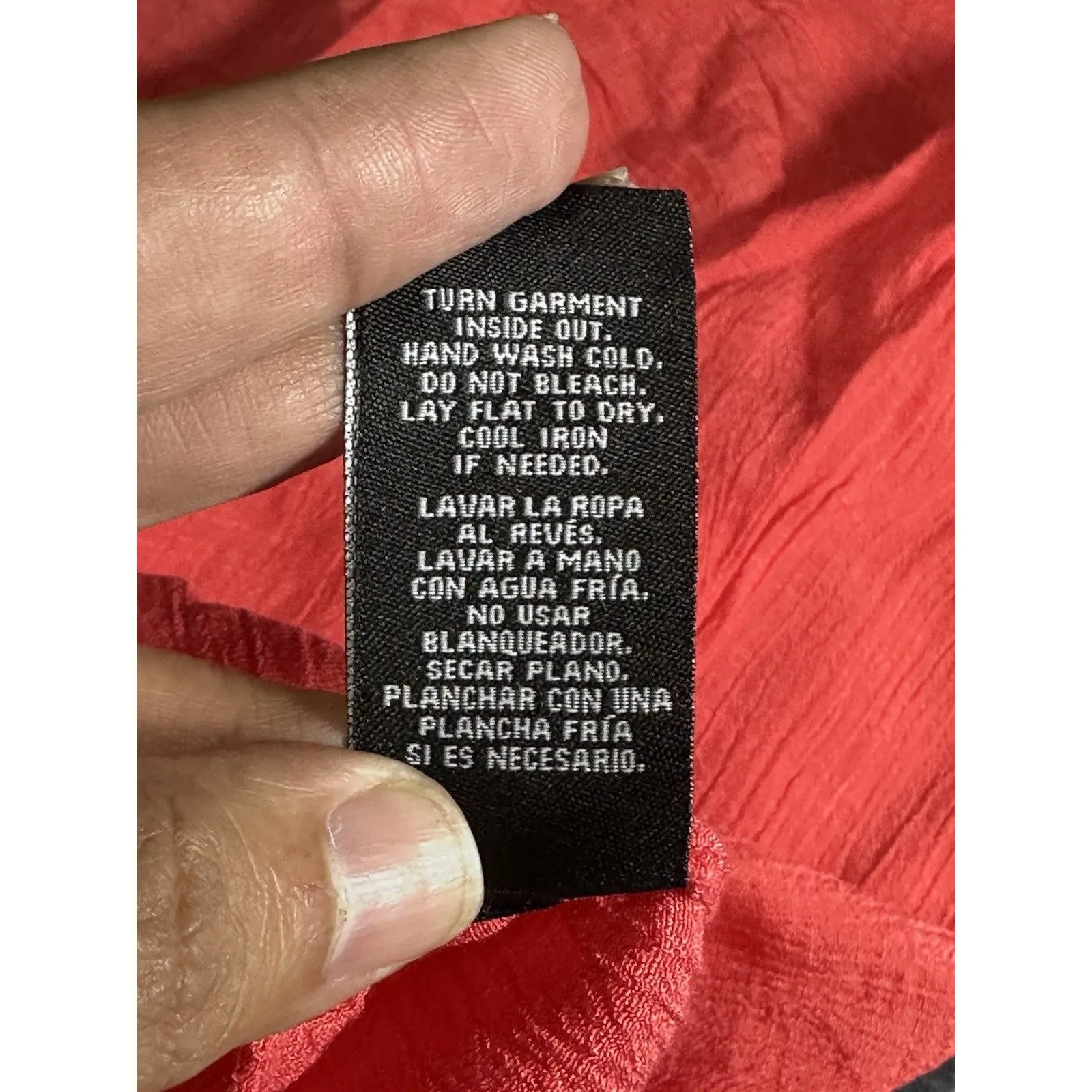 Zac & Rachel Women's Coral Orange Tunic Top Plus Size 1X Roll Tab Sleeve V - Image 8