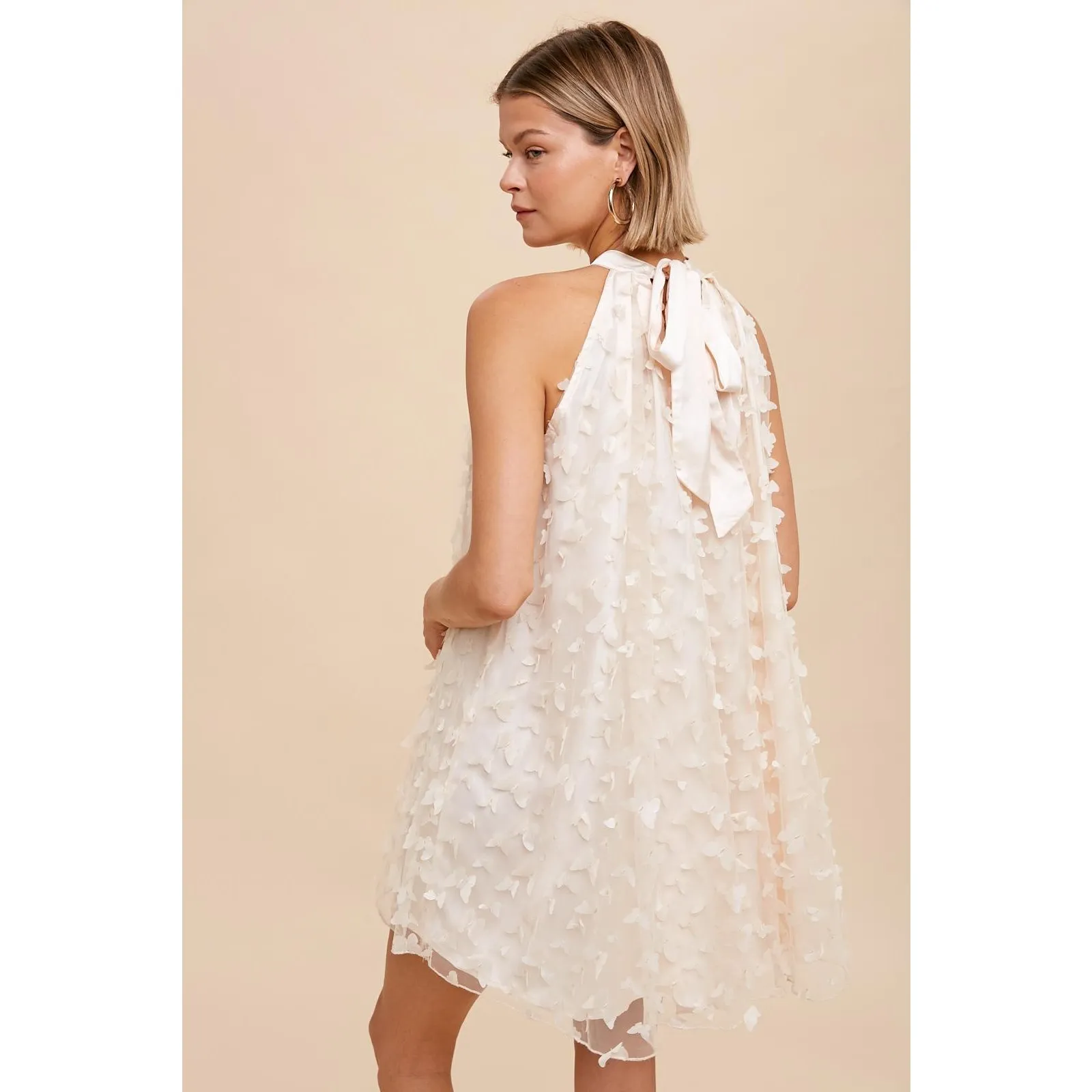 In Loom Balticborn Tulle 3D Butterfly Halter Dress Fairycore Whimsical Medium - Image 2