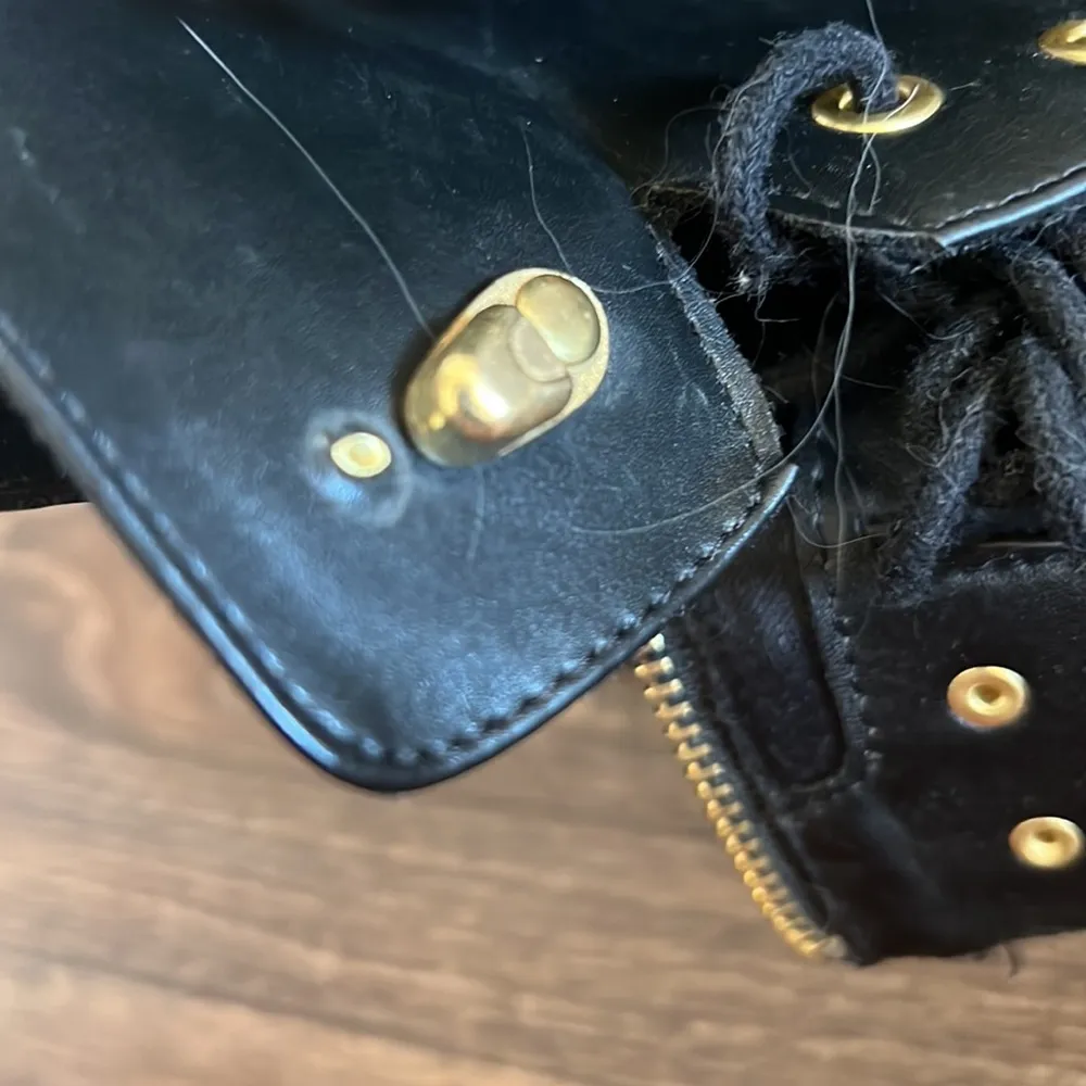 Lace Up Black Boots - Image 2