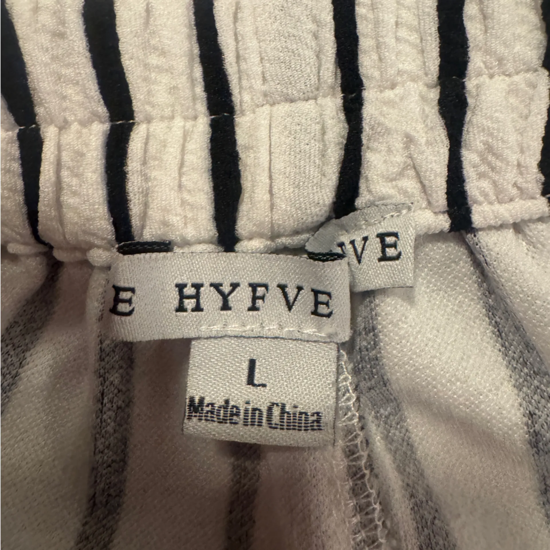 HYFVE HYFVE HYFVE Striped Black and White Women's Wide Leg Pants - Image 4