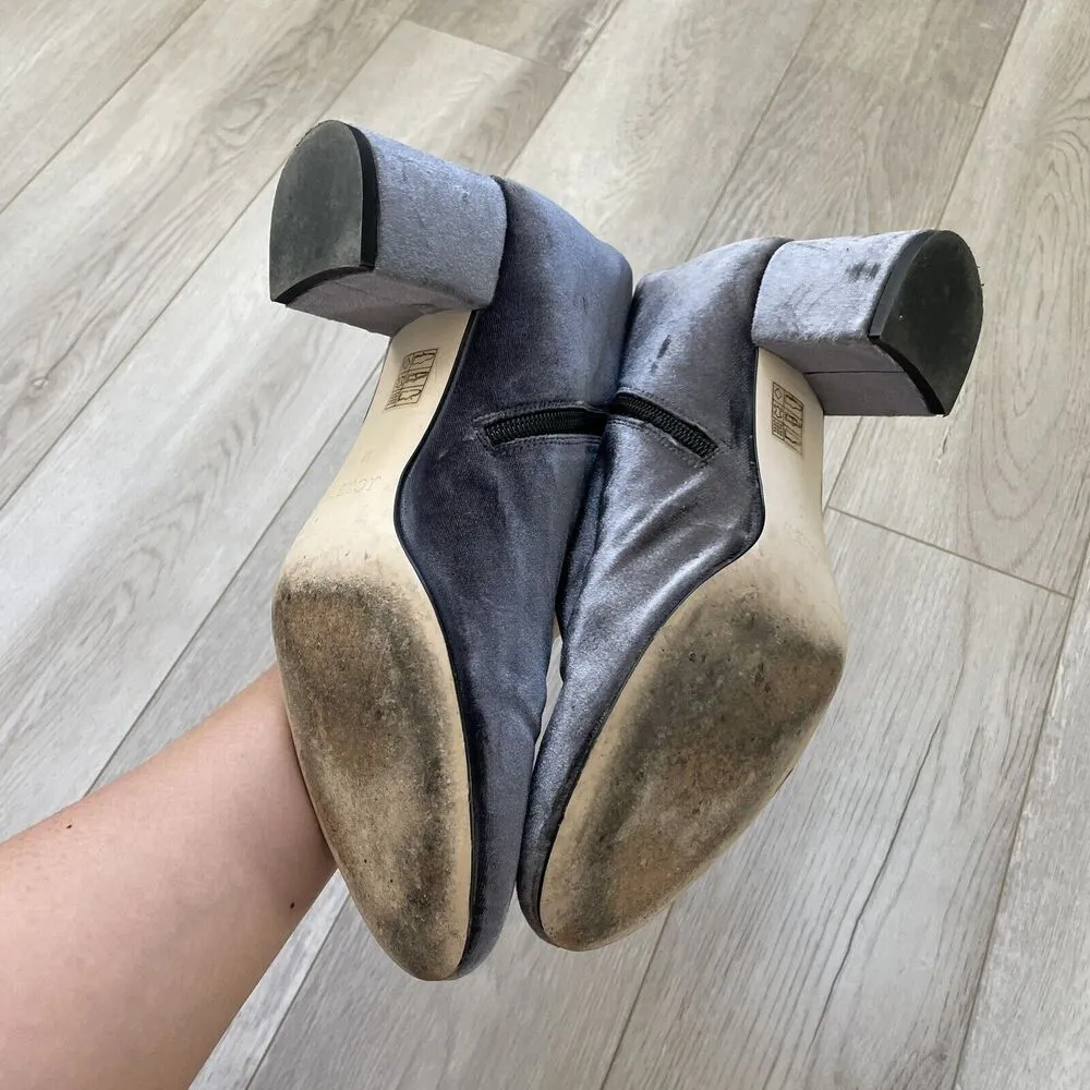 J. Crew Hadley Velvet Ankle Boots Purple (size 10) holiday party going out fairy - Image 8