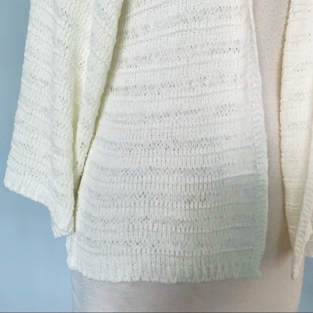 Anthropologie NWT  Cream Ivory Boho Wide Arm Sweater Cardigan One Size - Image 6