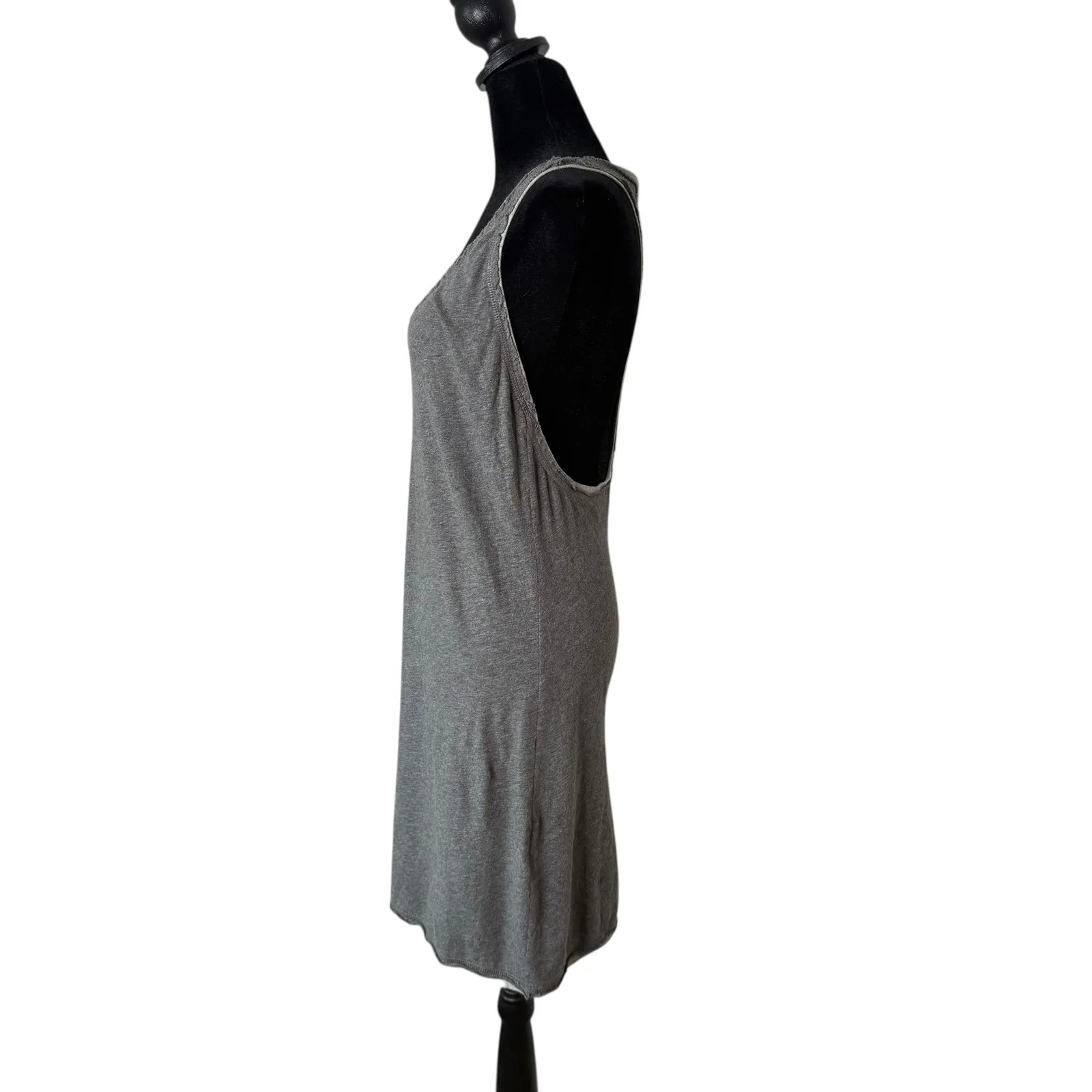 Hard Tail Forever Minimalist Tank Dress Gray Racerback V Neck Size S BOHO - Image 3