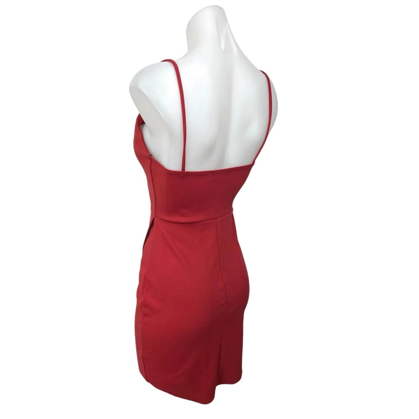 Lulus Forever Your Girl Red Sleeveless Cami Camisole Wrap Bodycon Tank Dress S - Image 2