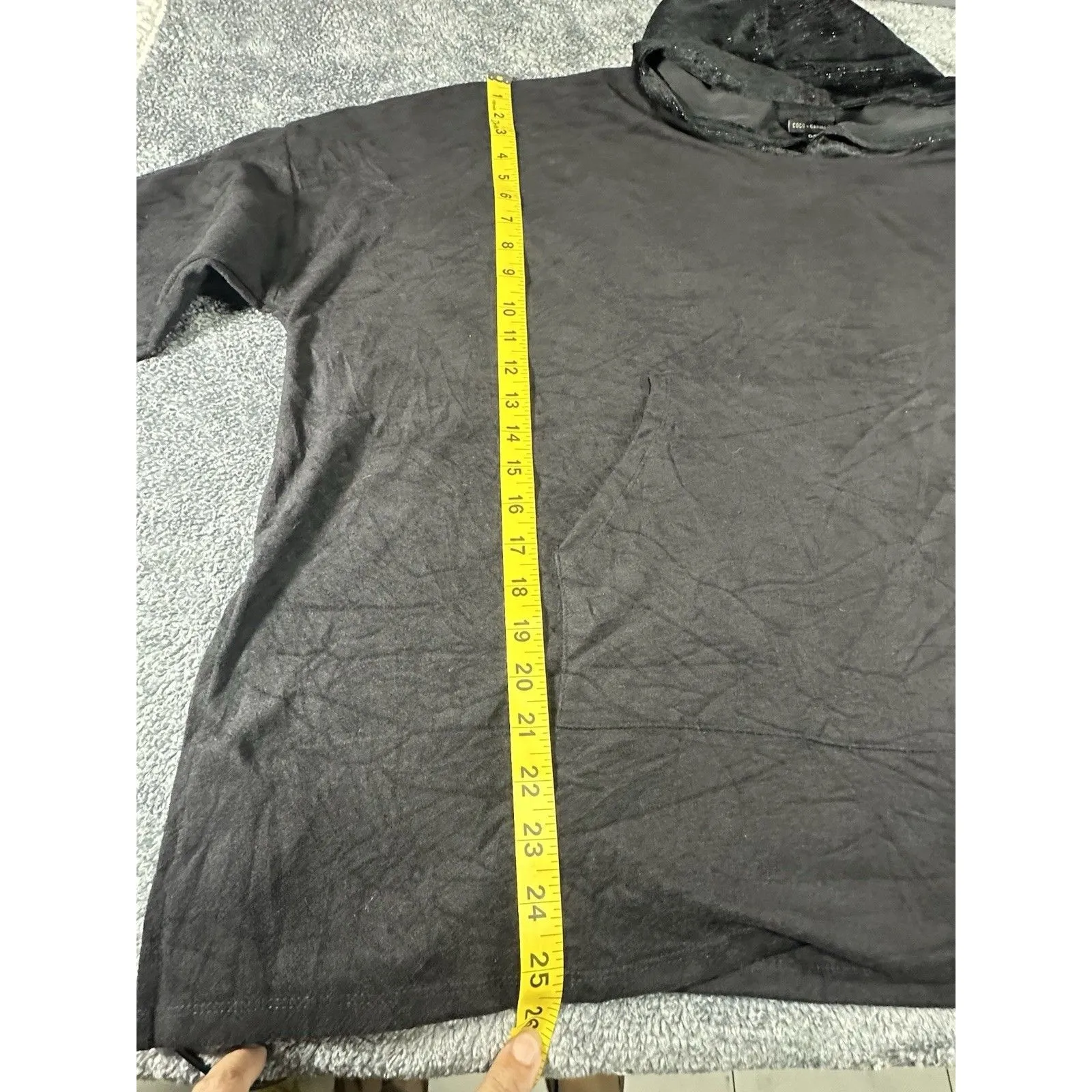 Coco + Carmen Lightweight Poncho Shawl Wrap Size O/S Black - Image 5