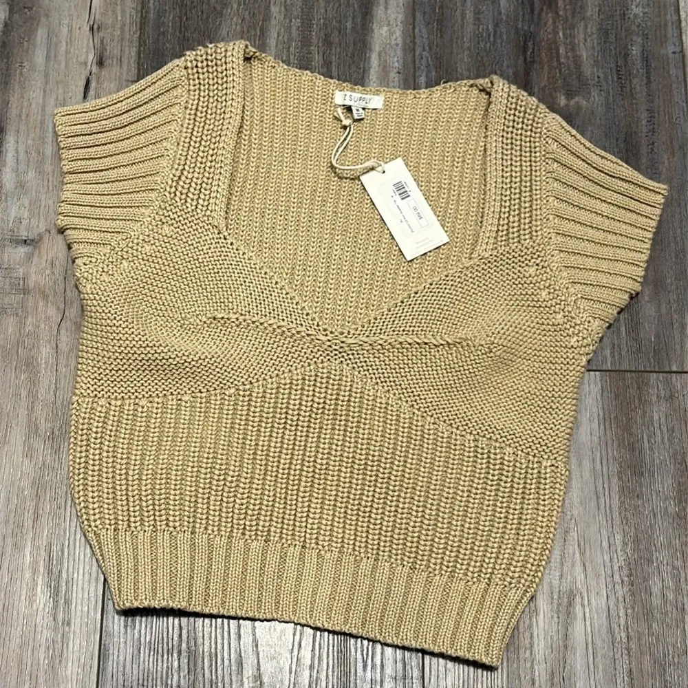 NEW Z SUPPLY prim sweater top in rattan medium - Image 10