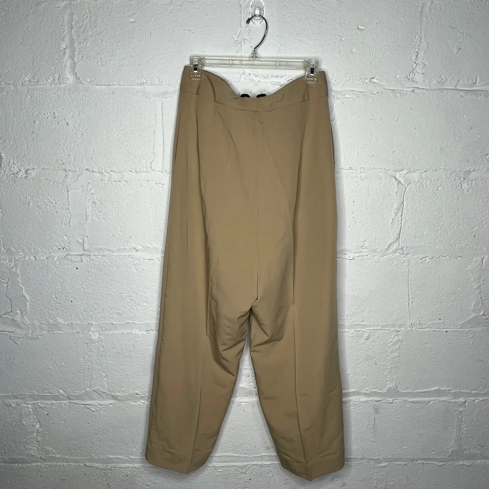 Moussy High Waisted Suspender Cropped Pants Utility Chic Women Khaki Size 1 NWT Tan - Image 4