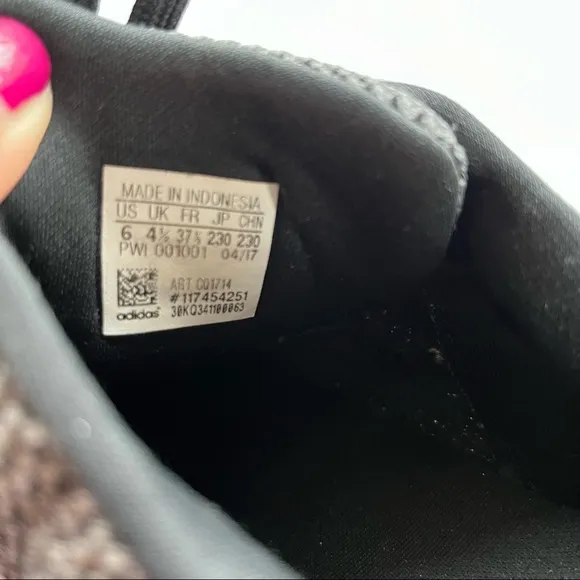 Adidas Ortholite Cloudfoam Black/Gray‎ Running Shoes CQ1714 Women's Size 6 - Image 5