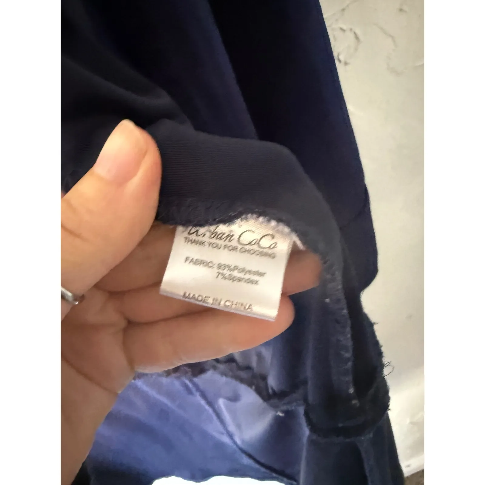 Urban CoCo Women Navy Blue Velvet‎ Waterfall Duster Cardigan S Whimsigoth Grunge - Image 9