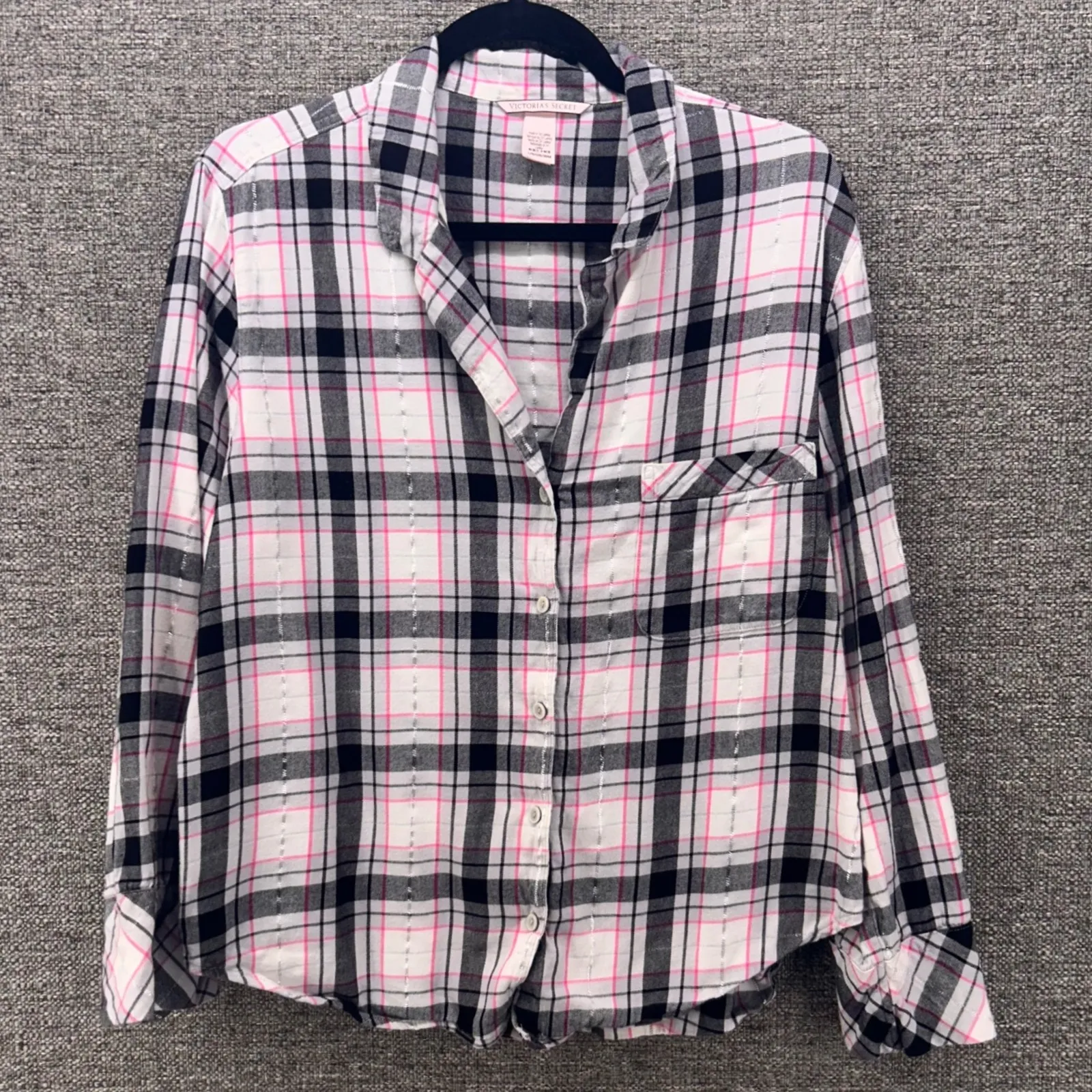 Victorias Secret Womens Pajama Set Size Large Flannel Plaid Cozy Soft‎ Sleepwear - Image 4