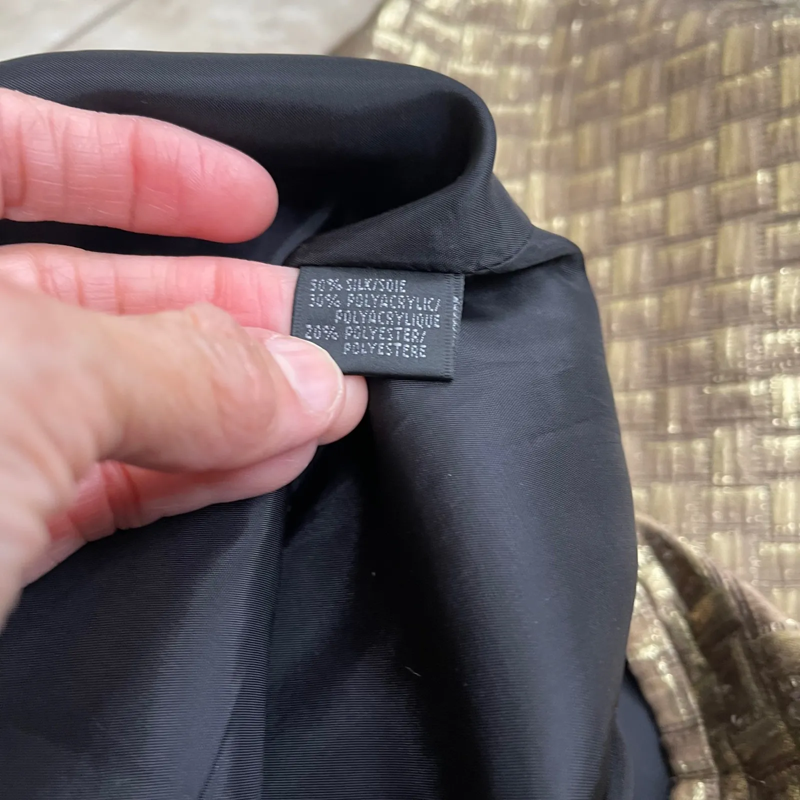 Lafayette 148 New York Gold Metallic Woven Blazer Skirt Suit Set Women size 15 - Image 11