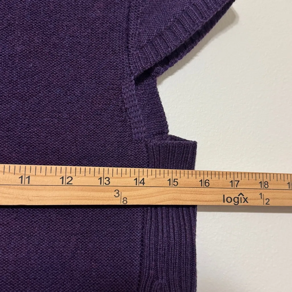 Ibex Purple Merino Wool Kurta Cowl Neck Sweater Size XS Women’s - Image 7